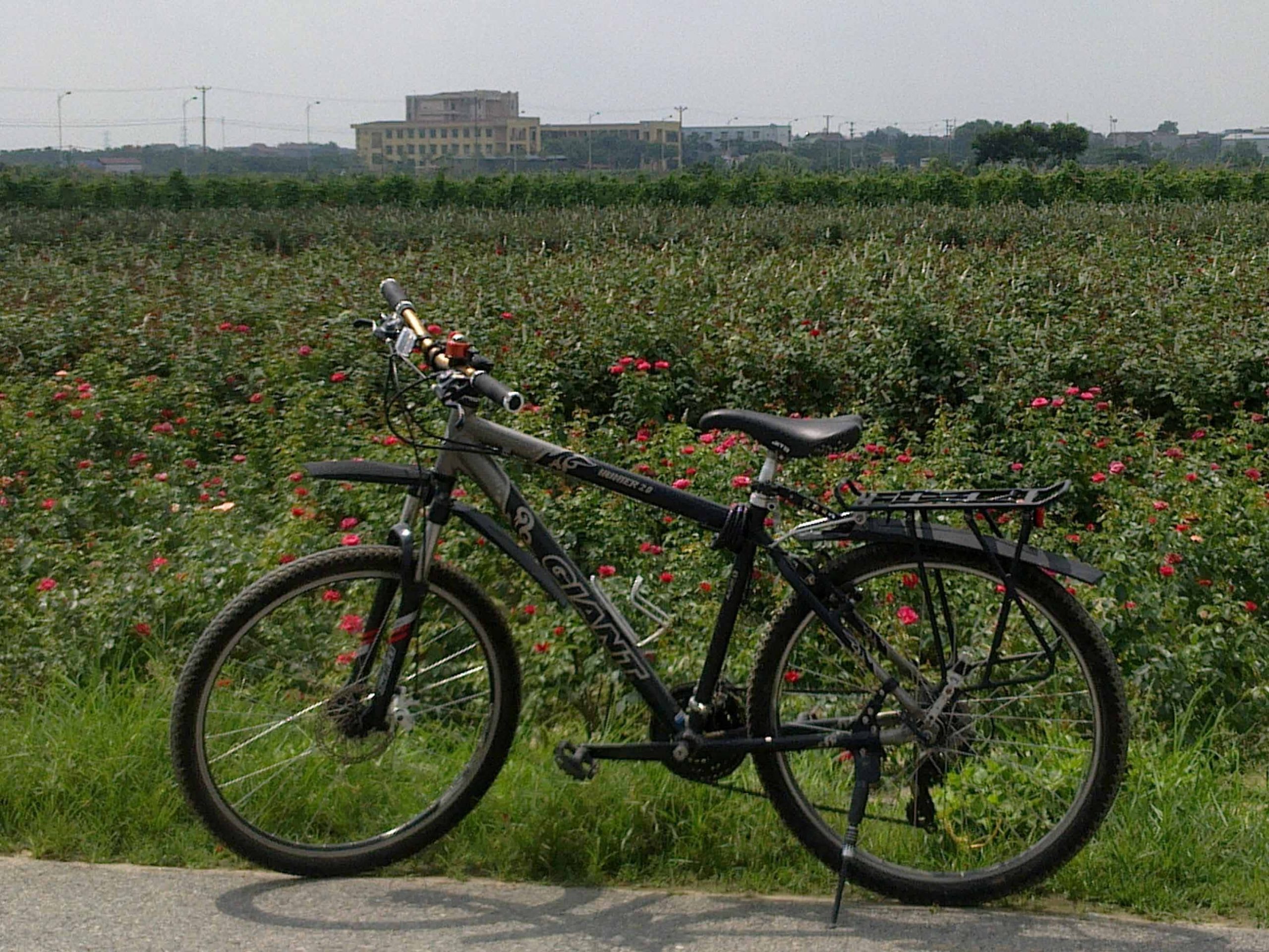 biking ourside of hanoi